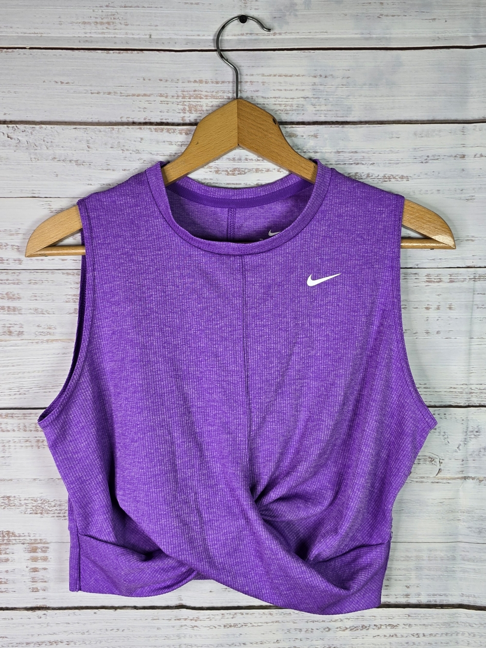Nike Purple Twist-Front Sleeveless Tank Womens Size Large Sporty